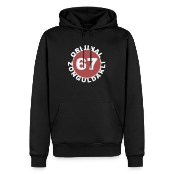 Zonguldak - Männer Premium Bio Hoodie - Schwarz - Vorne - Nico (187cm)