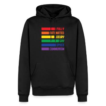 Fully Automated Luxury Gay Space Communism Lesbian - Männer Premium Bio Hoodie - Schwarz - Vorne - Nico (187cm)