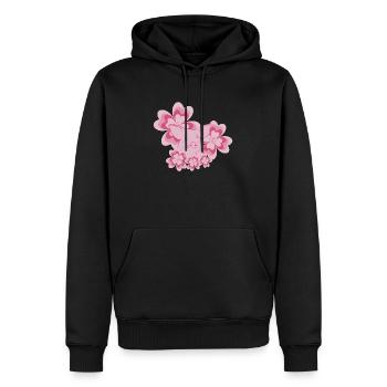 Cochon - Sweat à capuche Premium bio Homme - noir - Devant - Nico (187cm)