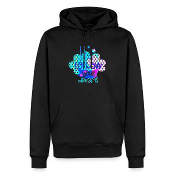 Ihre Träume positive Gedanken glücklich - Männer Premium Bio Hoodie - Schwarz - Vorne - Nico (187cm)