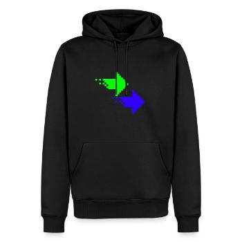 Pfeile - Männer Premium Bio Hoodie - Schwarz - Vorne - Nico (187cm)