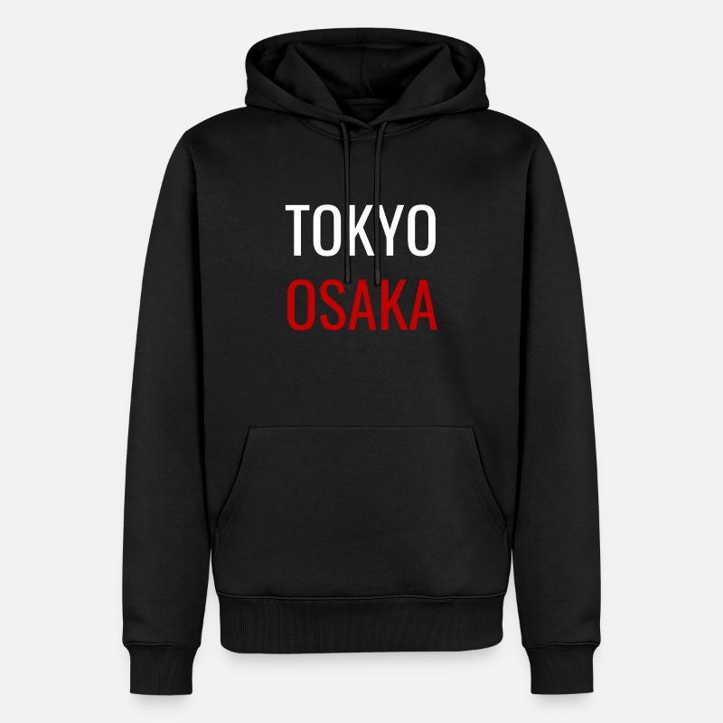 Tokyo Osaka Design - Sweat à capuche Premium bio Homme - noir