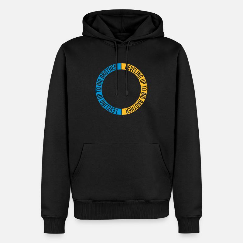 Monter de niveau grand frère - Sweat à capuche Premium bio Homme - noir