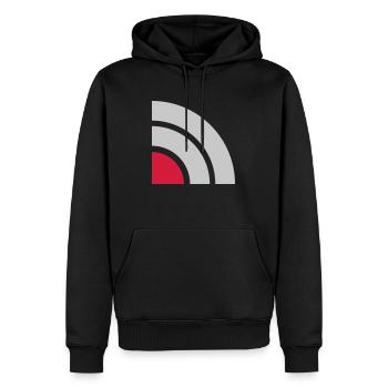 Problèmes de connexion Wifi de l’icône de téléphone mobile - Sweat à capuche Premium bio Homme - noir - Devant - Nico (187cm)