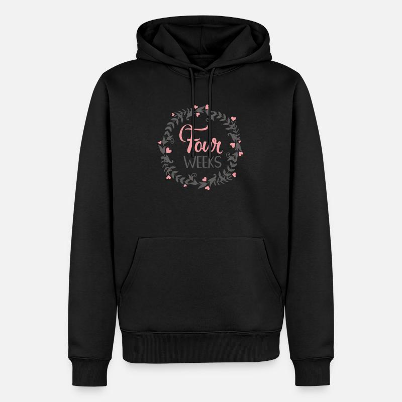 4 SEMAINES JALONS COEUR - Sweat à capuche Premium bio Homme - noir