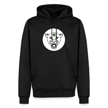Panther with the all seeing eye - Men’s Premium Organic Hoodie - black - Front - Nico (187cm)