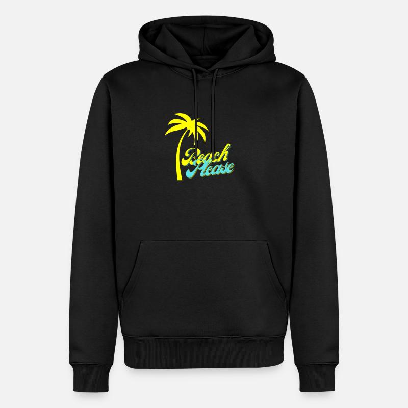 Beach Please - Männer Premium Bio Hoodie - Schwarz