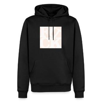 F**K WordPlay art original 1 - Sweat à capuche Premium bio Homme - noir - Devant - Nico (187cm)