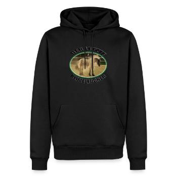Pferd Staub; Klimawandel; Staubiges Pferd Paddock - Männer Premium Bio Hoodie - Schwarz - Vorne - Nico (187cm)