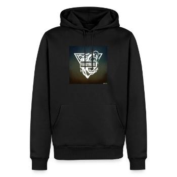 1656184210406 - Men’s Premium Organic Hoodie - black - Front - Nico (187cm)