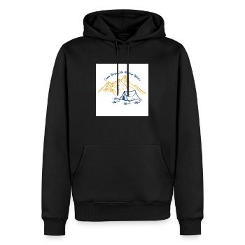 Venez dormir avec Mère Nature - Sweat à capuche Premium bio Homme - noir - Devant - Nico (187cm)