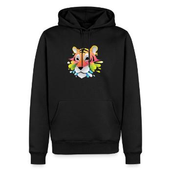 Animal - Sweat à capuche Premium bio Homme - noir - Devant - Nico (187cm)