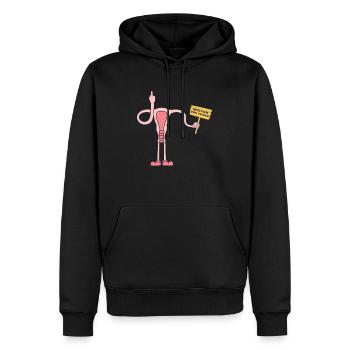 Mind your own Uterus - Männer Premium Bio Hoodie - Schwarz - Vorne - Nico (187cm)