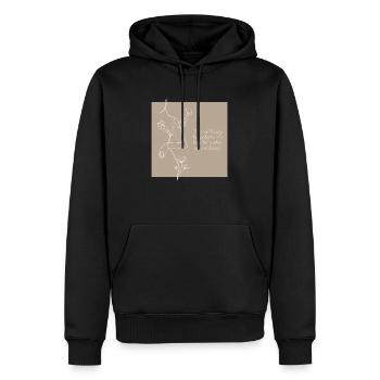 Beauty - Männer Premium Bio Hoodie - Schwarz - Vorne - Nico (187cm)