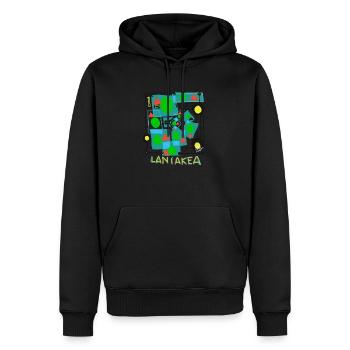 LANIAKEA v.Verbessert - Männer Premium Bio Hoodie - Schwarz - Vorne - Nico (187cm)