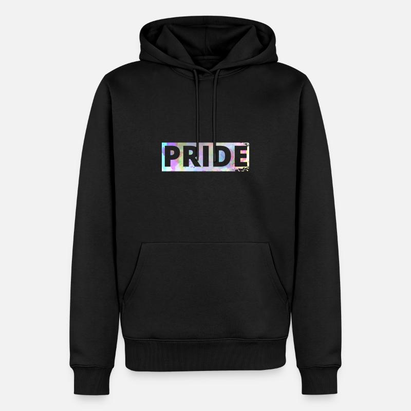 PRIDE - Männer Premium Bio Hoodie - Schwarz