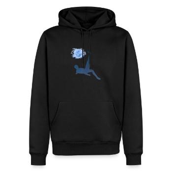 Football Amour pour la lune et retour - Sweat à capuche Premium bio Homme - noir - Devant - Nico (187cm)