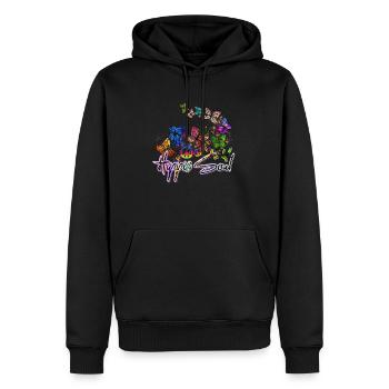 Hippie Soul Butterfly peace in love - Männer Premium Bio Hoodie - Schwarz - Vorne - Nico (187cm)