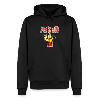 APERO HAUPT - Männer Premium Bio Hoodie - Schwarz - Vorne - Nico (187cm)