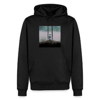 Lonely Voyager 051 - Männer Premium Bio Hoodie - Schwarz - Vorne - Nico (187cm)