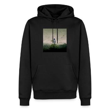 Lonely Voyager 071 - Männer Premium Bio Hoodie - Schwarz - Vorne - Nico (187cm)