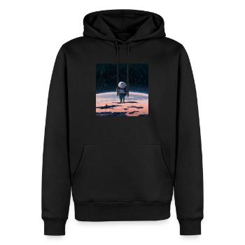 Lonely Voyager 054 - Männer Premium Bio Hoodie - Schwarz - Vorne - Nico (187cm)