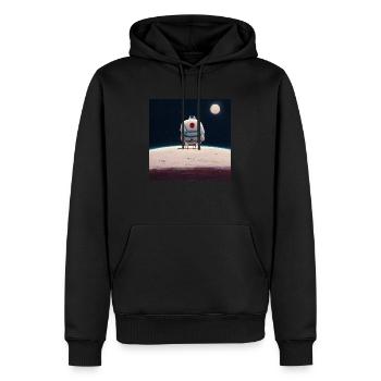 Lonely Voyager 070 - Männer Premium Bio Hoodie - Schwarz - Vorne - Nico (187cm)