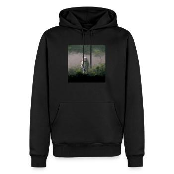 Lonely Voyager 061 - Männer Premium Bio Hoodie - Schwarz - Vorne - Nico (187cm)
