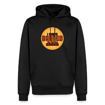 J’ai lu des livres interdits 31 - Sweat à capuche Premium bio Homme - noir - Devant - Nico (187cm)