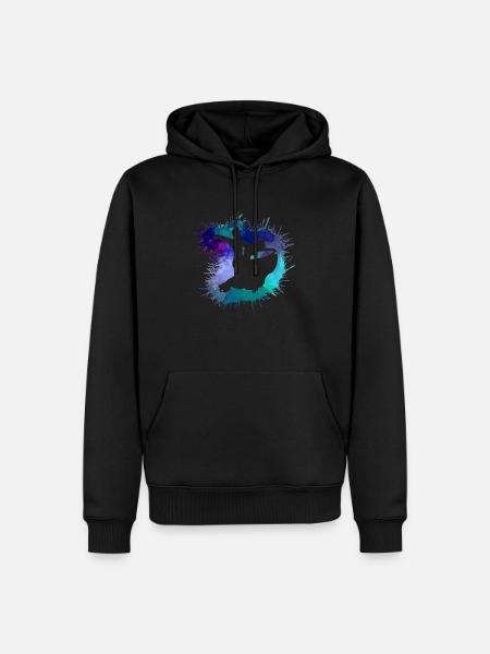 Turneringsdans Standard Dance Par Akvarel Gradient - Herre Premium økologisk hoodie - sort