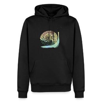 Escargot - Sweat à capuche Premium bio Homme - noir - Devant - Nico (187cm)