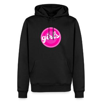 Girls cercle rose - femme fille - Sweat à capuche Premium bio Homme - noir - Devant - Nico (187cm)