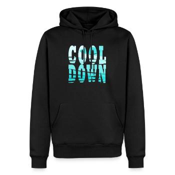 Cool Down - Sweat à capuche Premium bio Homme - noir - Devant - Nico (187cm)