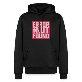 Error 404 not found - Men’s Premium Organic Hoodie - black - Front - Nico (187cm)