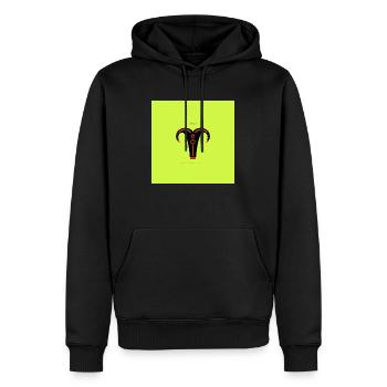 STERNZEICHEN Widder -green- - Männer Premium Bio Hoodie - Schwarz - Vorne - Nico (187cm)