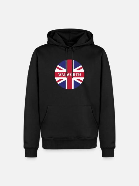 Walworth Londres - Sweat à capuche Premium bio Homme - noir