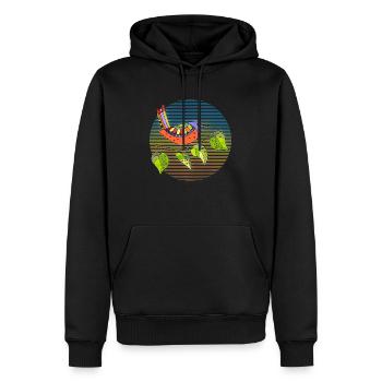 Oiseau - Sweat à capuche Premium bio Homme - noir - Devant - Nico (187cm)