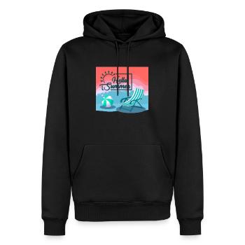Hallo Sommer, Hallo Sommer - Männer Premium Bio Hoodie - Schwarz - Vorne - Nico (187cm)