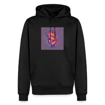 Dollar-Symbol - Männer Premium Bio Hoodie - Schwarz - Vorne - Nico (187cm)