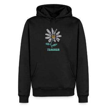 Life Is Good The Art Of Optimism Teacher - Männer Premium Bio Hoodie - Schwarz - Vorne - Nico (187cm)