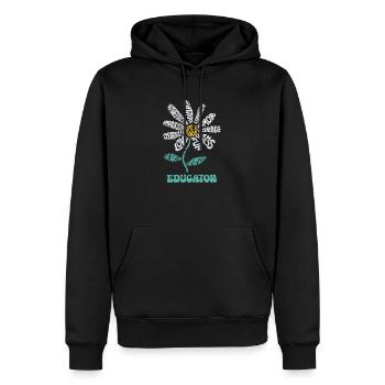 Life Is Good The Art Of Optimism Educator - Männer Premium Bio Hoodie - Schwarz - Vorne - Nico (187cm)