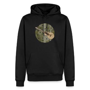 Gitarre - Männer Premium Bio Hoodie - Schwarz - Vorne - Nico (187cm)