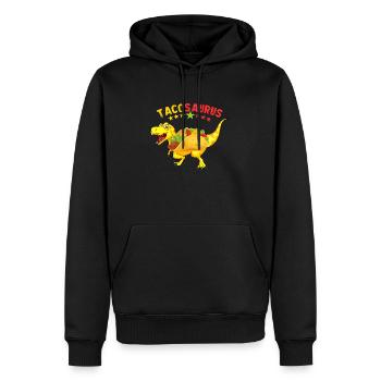 Tacosaurus- Taco Dinosaur - Taco Saurus - Sweat à capuche Premium bio Homme - noir - Devant - Nico (187cm)