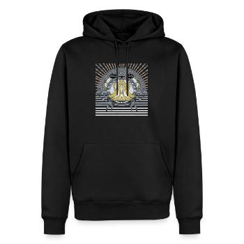 Krebs - Männer Premium Bio Hoodie - Schwarz - Vorne - Nico (187cm)