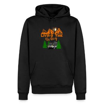 Living the Vantasy - Van Camping Camper - Sweat à capuche Premium bio Homme - noir - Devant - Nico (187cm)