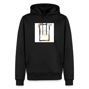 No Rainbow Without Rain - Männer Premium Bio Hoodie - Schwarz - Vorne - Nico (187cm)