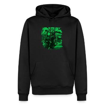 Motorrad GS black grün - Männer Premium Bio Hoodie - Schwarz - Vorne - Nico (187cm)