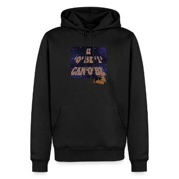 canobe- jeu de mots - Sweat à capuche Premium bio Homme - noir - Devant - Nico (187cm)
