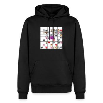 Sudoku vs zoo Doku - Tiere in einem Sudokurätsel. - Männer Premium Bio Hoodie - Schwarz - Vorne - Nico (187cm)