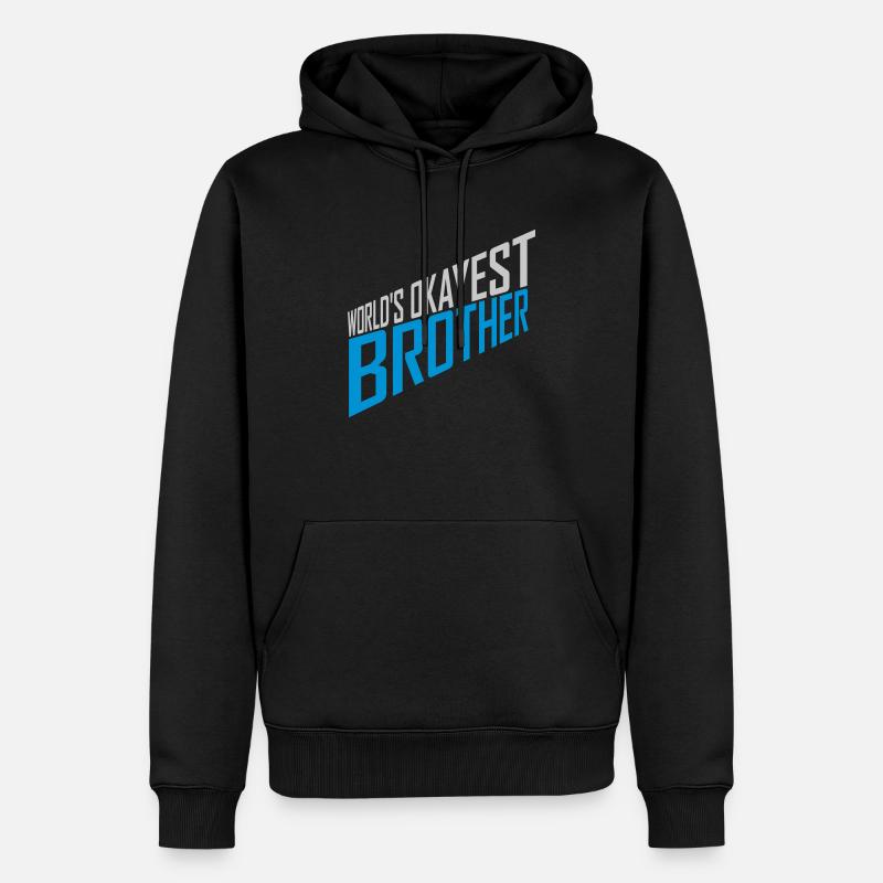 Mondes ok Frère Buddy - Sweat à capuche Premium bio Homme - noir